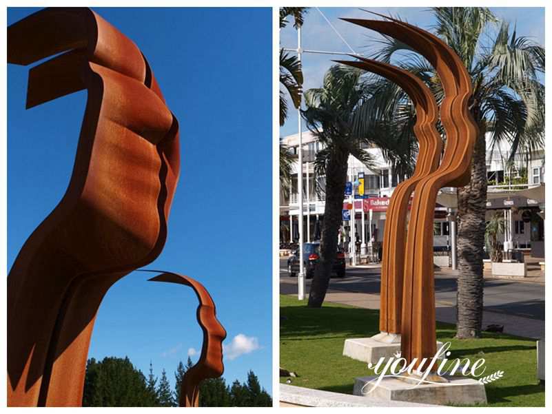 Modern Abstract Rusty Metal Garden Sculpture for Sale CSS-470 - Abstract Corten Sculpture - 2