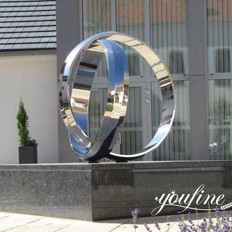 Outdoor stainless steel sculpture