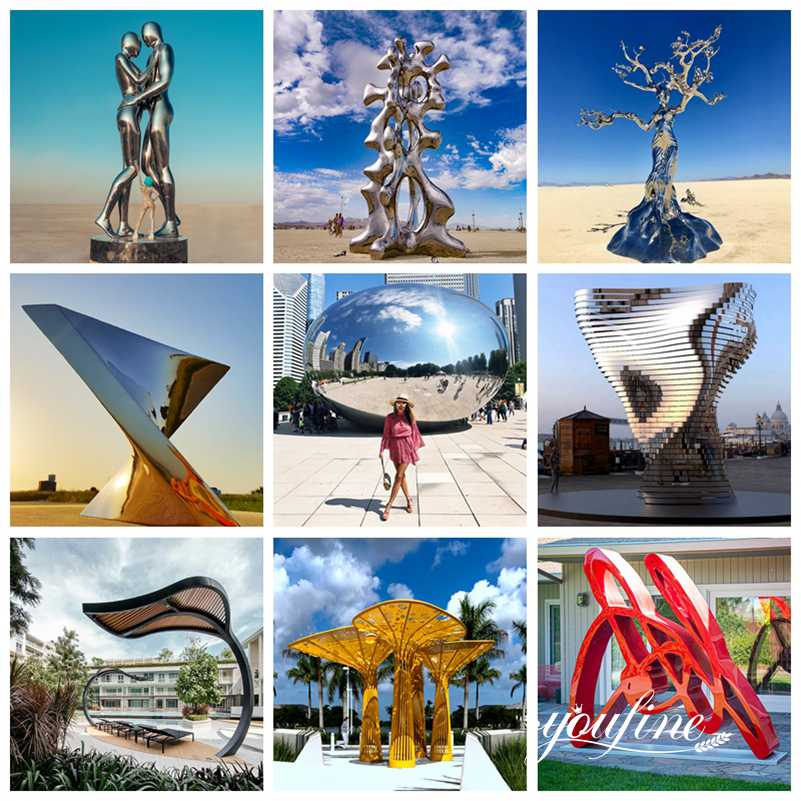 Large Stainless Steel Outdoor Sculpture Square Decor for Sale CSS-446 - Application Place/Placement - 4