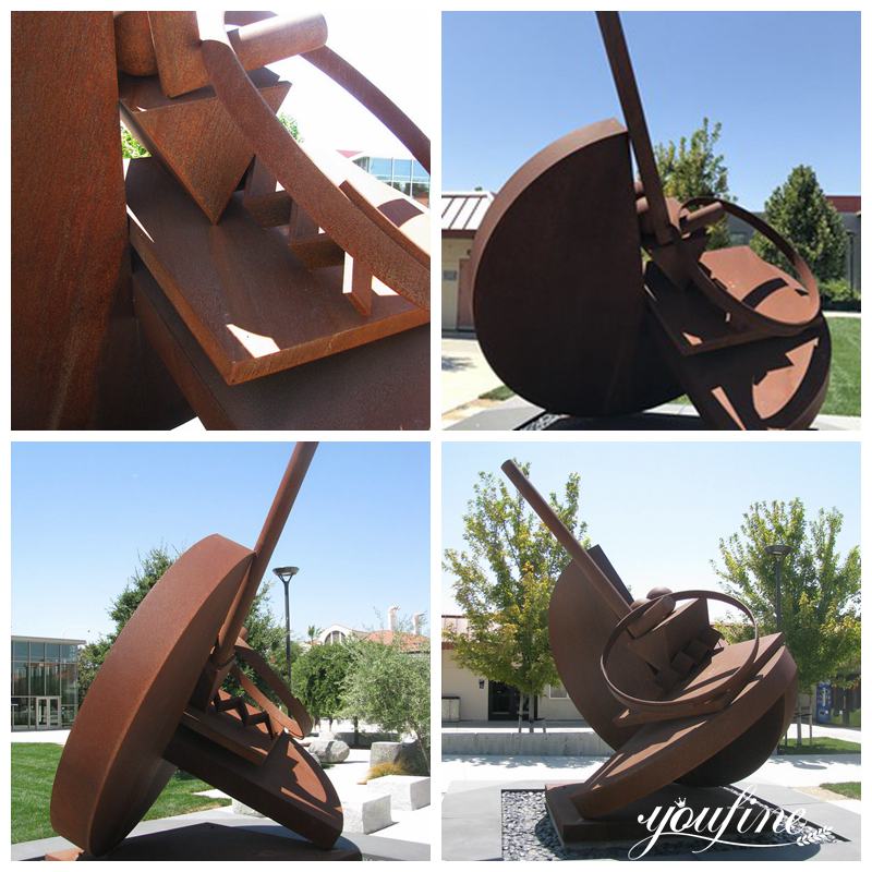 Rusted Metal Garden Sculpture Modern Design for Sale CSS-466 - Abstract Corten Sculpture - 2