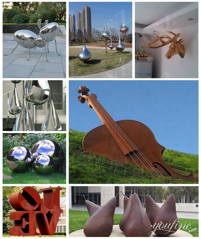Modern Metal Garden Sculpture from Factory Supply CSS-273 - Abstract Corten Sculpture - 5