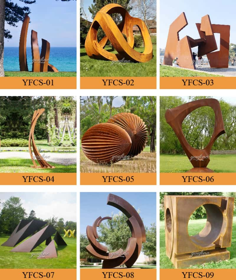 corten steel garden sculpture (1)