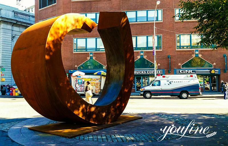 corten steel garden sculpture