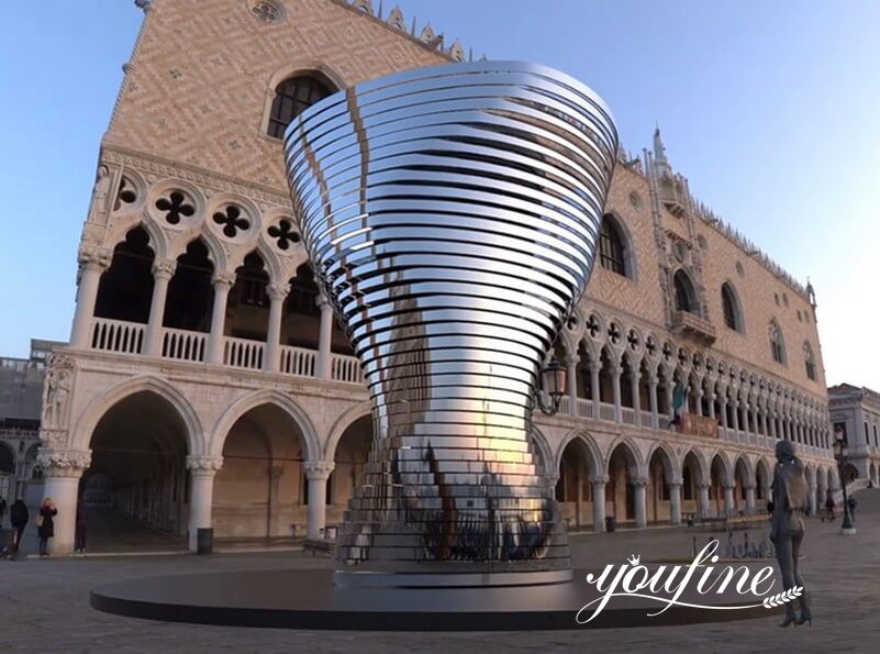 Large Stainless Steel Outdoor Sculpture Square Decor for Sale CSS-446 - Application Place/Placement - 2