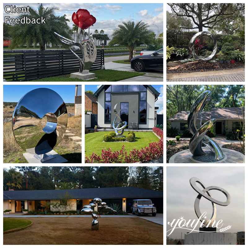 Modern Large Abstract Metal Outdoor Sculpture for Sale CSS-445 - Application Place/Placement - 5
