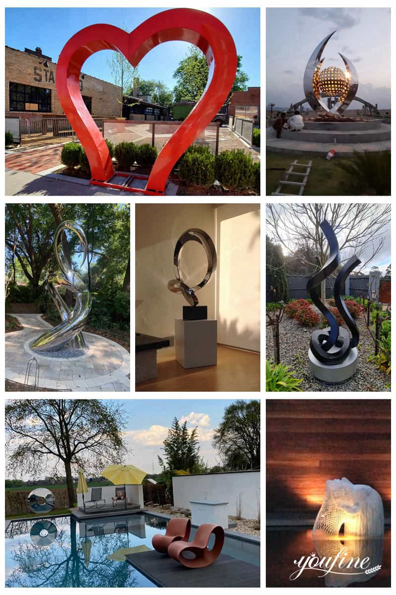 Modern Large Metal Sculpture for Outdoor Decor for Sale CSS-435 - Garden Metal Sculpture - 3