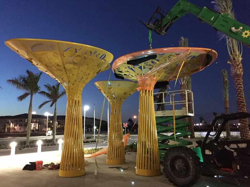 Outdoor Plaza Large Metal Tree Sculptures Project for Sale CSS-436 - Application Place/Placement - 2