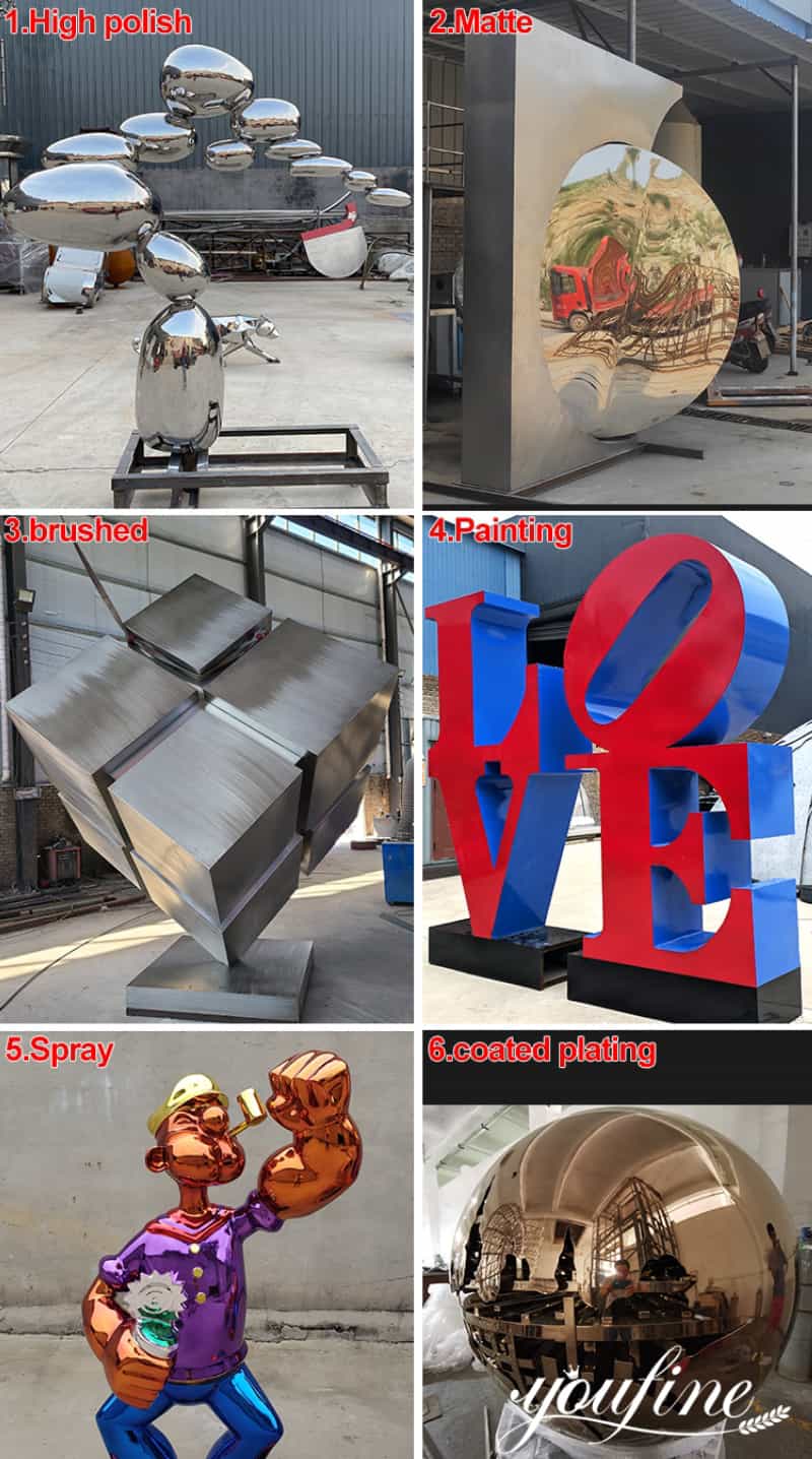 Modern Large Metal Sculpture for Outdoor Decor for Sale CSS-435 - Garden Metal Sculpture - 2