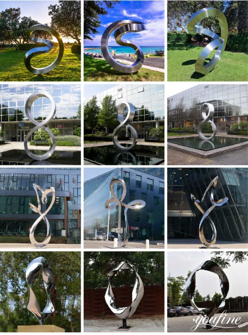Outdoor Stainless Steel Sculpture for Modern Space from Factory Supply CSS-421 - Garden Metal Sculpture - 4