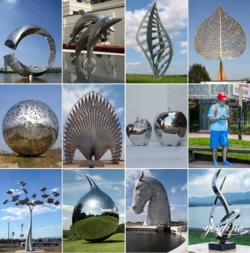 Vertical Art Metal Garden Sculpture Modern Outdoor Decor for Sale CSS-440 - Center Square - 6