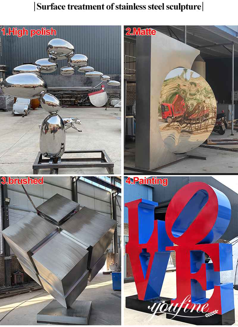 Outdoor Stainless Steel Abstract Sculptures Plaza Decor for Sale CSS-462 - Application Place/Placement - 3