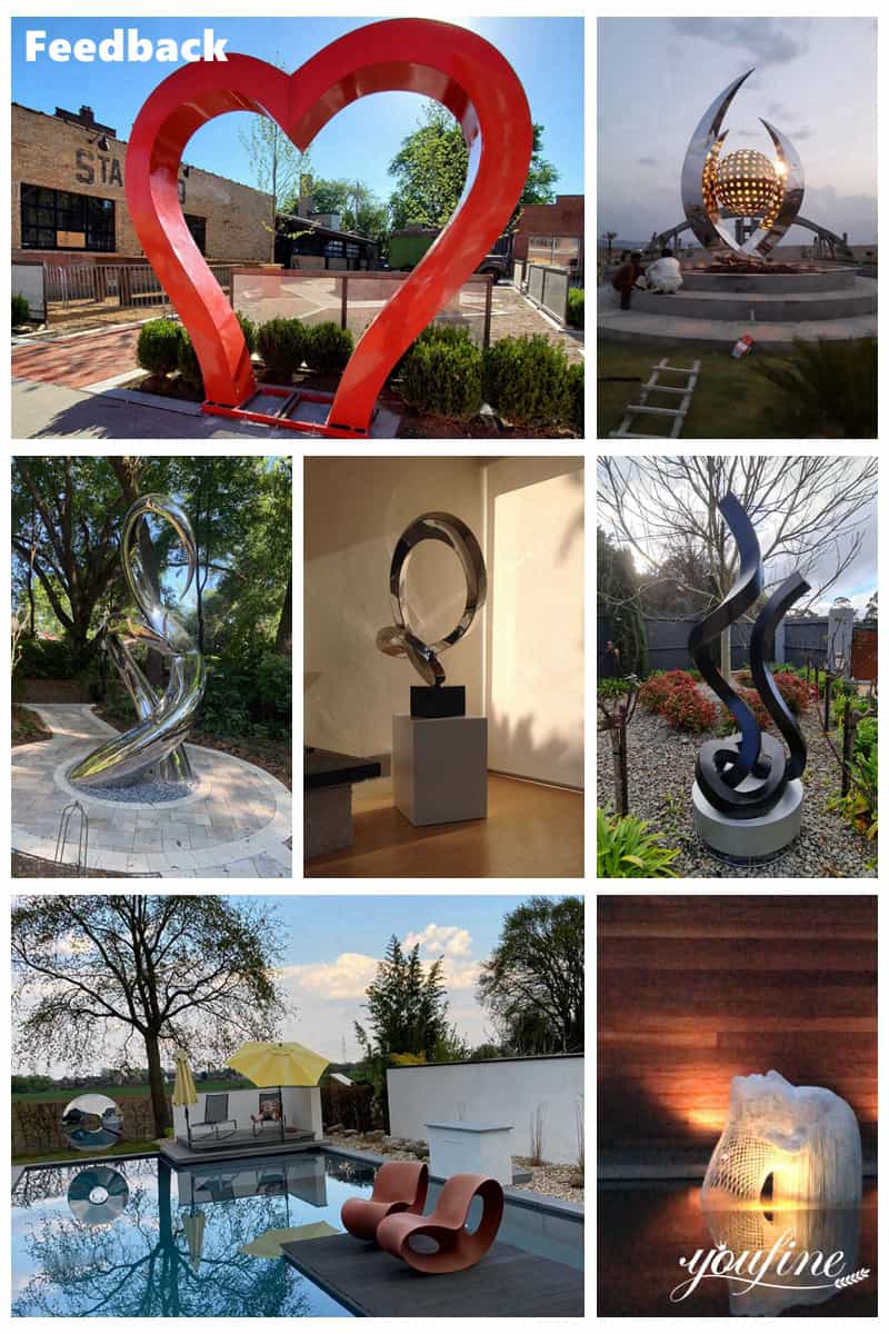 Mirror Stainless Steel Sculpture Outdoor Decor for Sale CSS-460 - Garden Metal Sculpture - 3