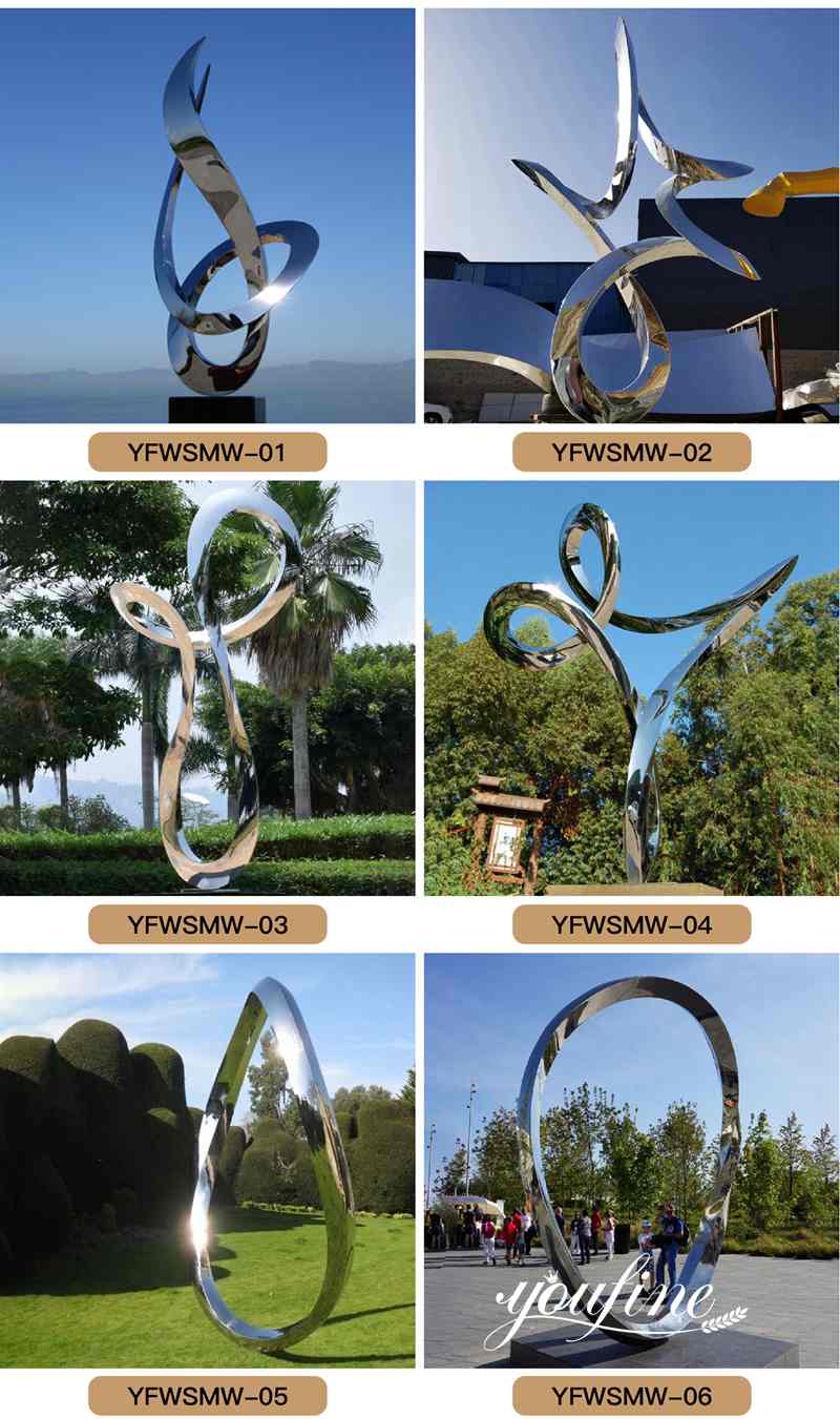 Modern Abstract Metal Ring Sculpture Home Decor for Sale CSS-360 - Application Place/Placement - 4