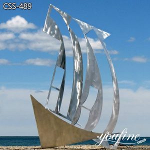 Large Metal Sailboat Sculpture Outdoor Decor for Sale CSS-489