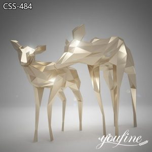 Metal Deer Sculpture Modern Geometric Design from Factory Supply CSS-484