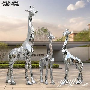 Metal Giraffe Statue Geometric Design from Manufacturer CSS-472