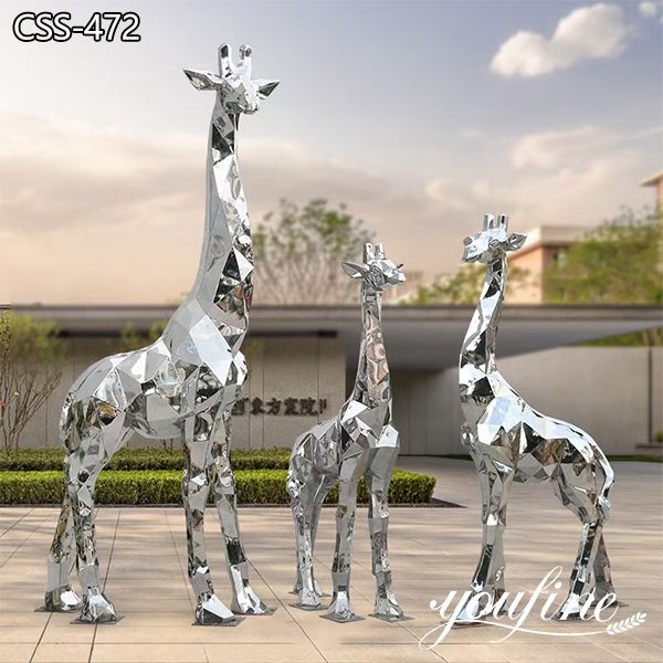 Metal Giraffe Statue Geometric Design from Manufacturer CSS-472