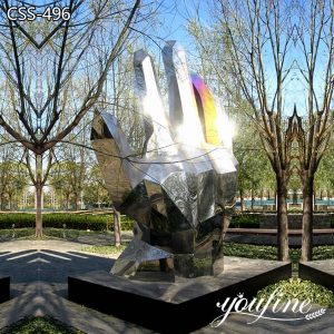 Metal Hand Sculpture Modern Geometric Design for Sale CSS-496