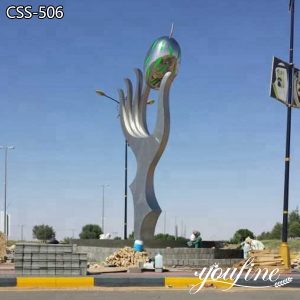 Metal Hand Sculpture Outdoor Plaza Decor Factory Supply CSS-506