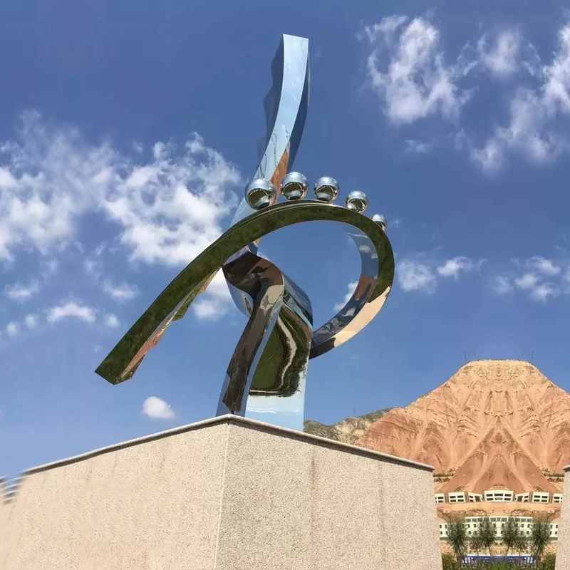 Abstract Modern Outdoor Metal Sculpture Plaza Decor for Sale CSS-507 - Application Place/Placement - 1
