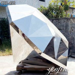 Outdoor Mirror Stainless Steel Diamond Sculpture for Sale CSS-452