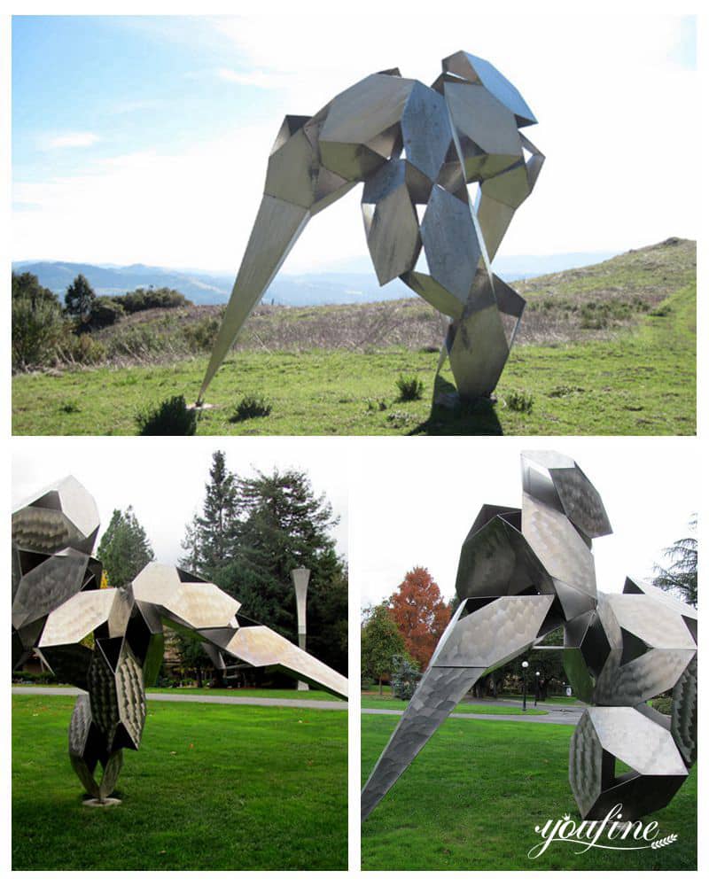 Large Geometric Ant Sculpture for Outdoor Landscape - Metal Animal Sculpture - 2 Large Geometric Ant Sculpture