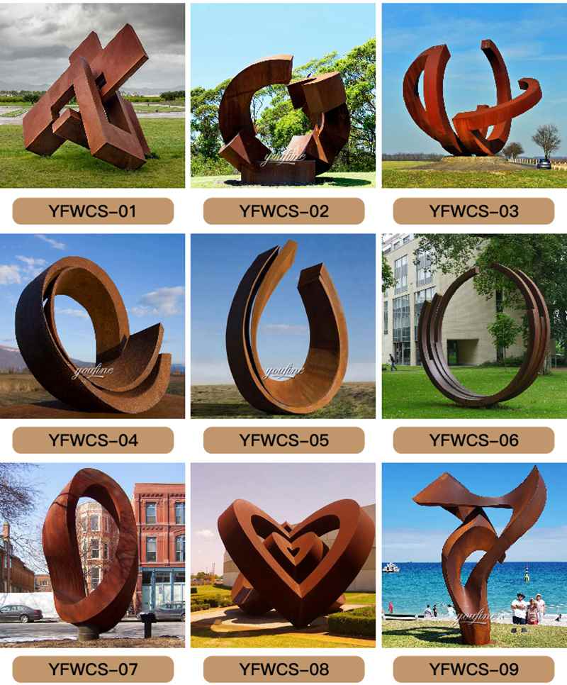 corten garden sculpture