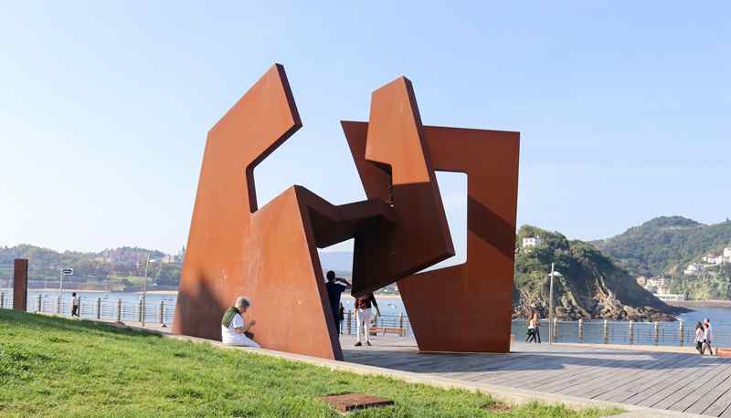Modern Large Corten Steel Sculpture Square Decor for Sale CSS-467 - Application Place/Placement - 2