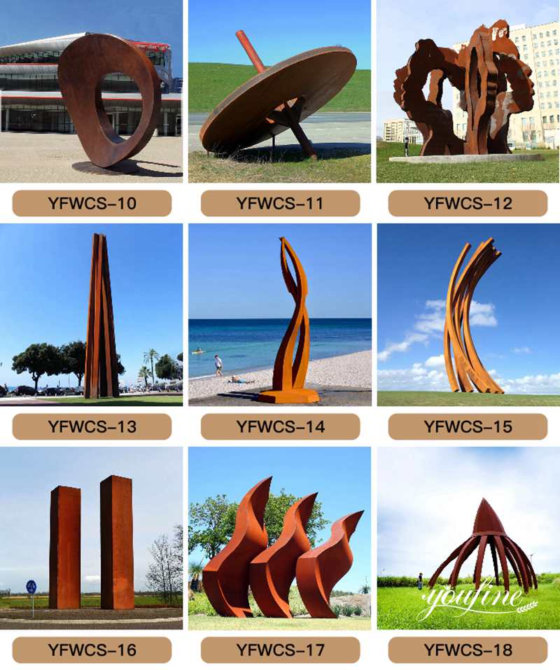 Modern Corten Steel Sculpture Home Garden for Sale CSS-468 - Abstract Corten Sculpture - 3