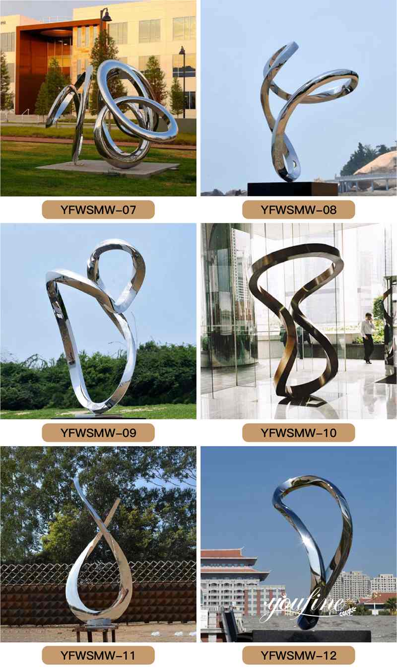 Modern Abstract Metal Ring Sculpture Home Decor for Sale CSS-360 - Application Place/Placement - 2