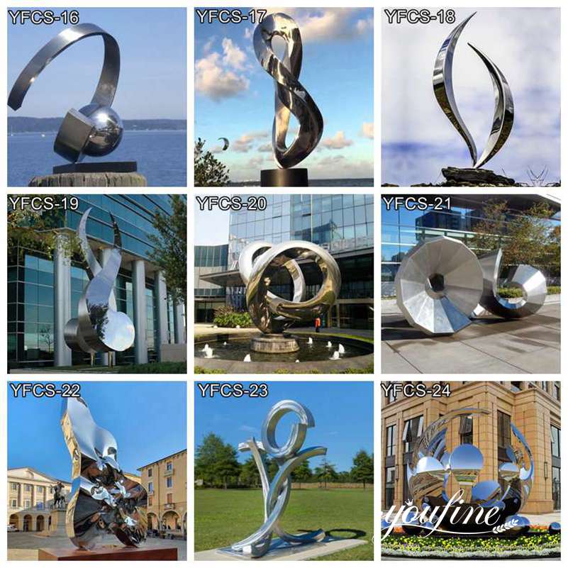 Abstract Modern Outdoor Metal Sculpture Plaza Decor for Sale CSS-507 - Application Place/Placement - 3