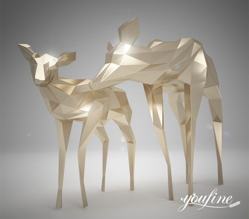 metal deer sculpture