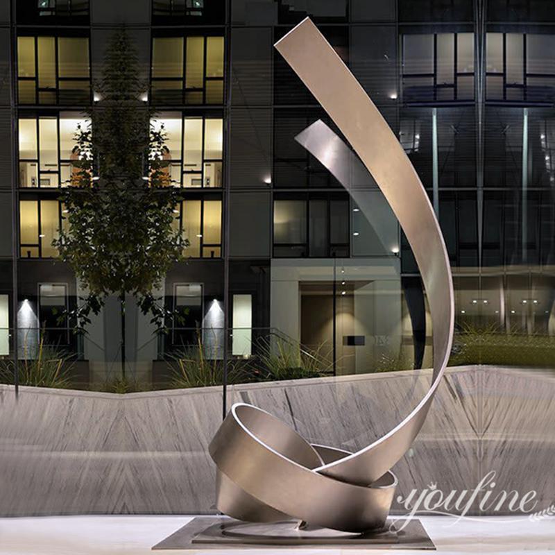 modern stainless steel sculpture
