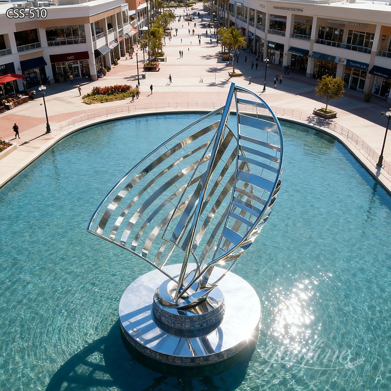 Abstract Metal Sailboat Sculpture for Sale CSS-510 - Metal Abstract Sculpture - 2 high quality Abstract Sailboat Sculpture