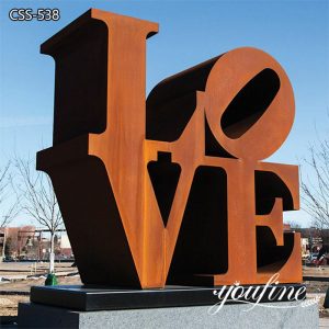 Love Sculpture Corten Steel Modern Outdoor Art Decor for Sale CSS-538