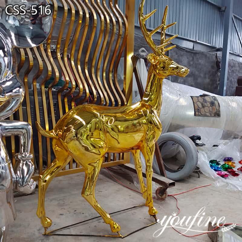 Metal Deer Sculpture Modern Art Design Factory Supply CSS-516 (1)
