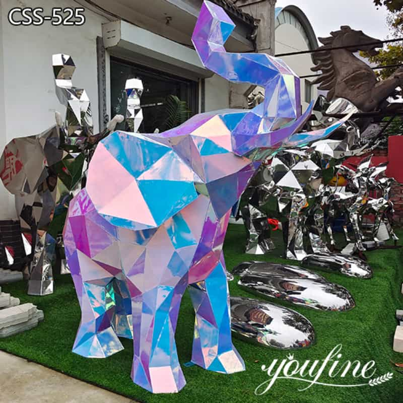 Metal Elephant Statue Modern Outdoor Decor Factory Supply CSS-525 (1)