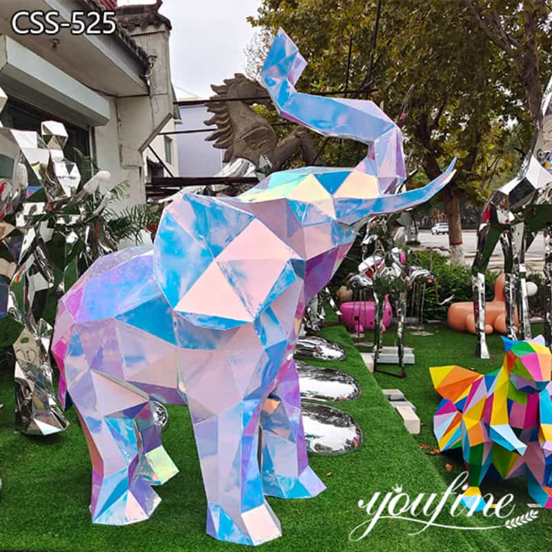 Metal Elephant Statue Modern Outdoor Decor Factory Supply CSS-525 - Garden Metal Sculpture - 2