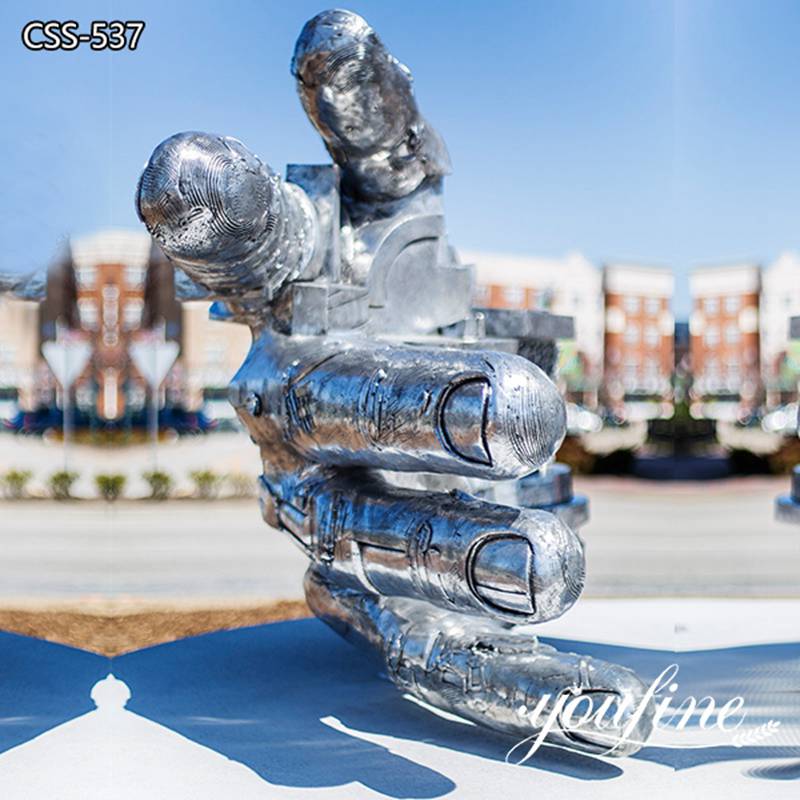 Metal Hand Sculpture Modern Street Art Design Factory Supply