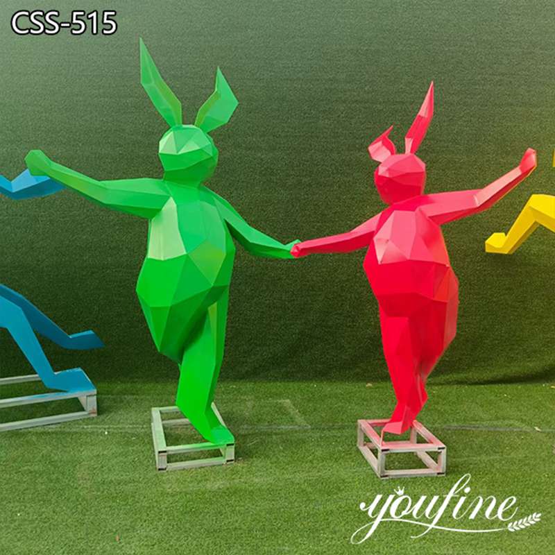 Metal Rabbit Sculpture Modern Space Decor Manufacturer CSS-515 - Center Square - 3