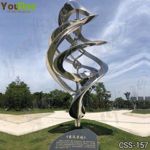 Stainless Steel Symmetry Sculpture High Polished Artwork for Sale CSS-157