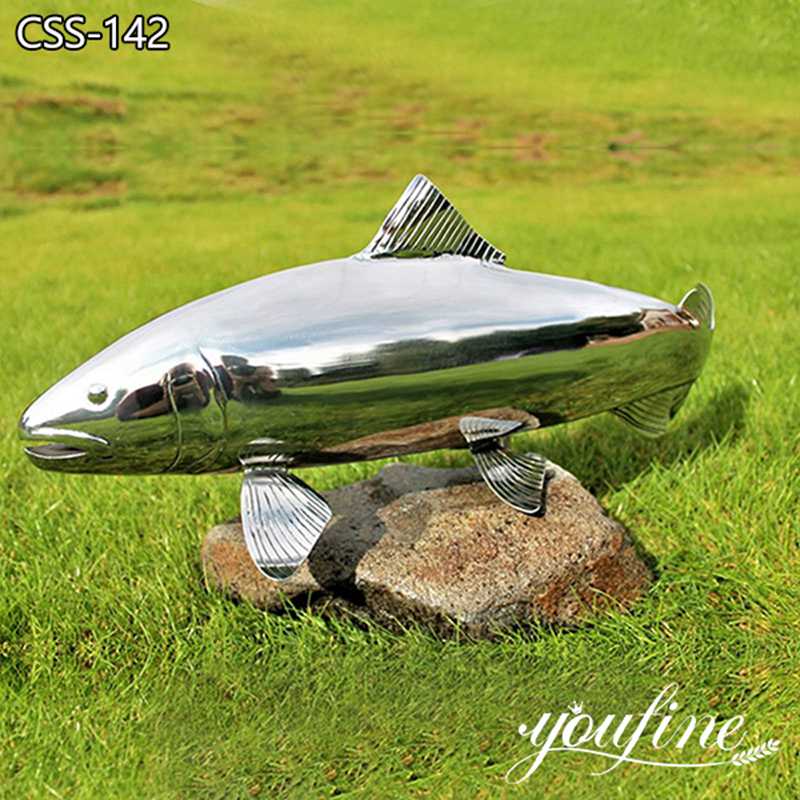 Stainless Steel Fish Sculpture Modern Lawn Decor Manufacturer CSS-142 - Garden Metal Sculpture - 2