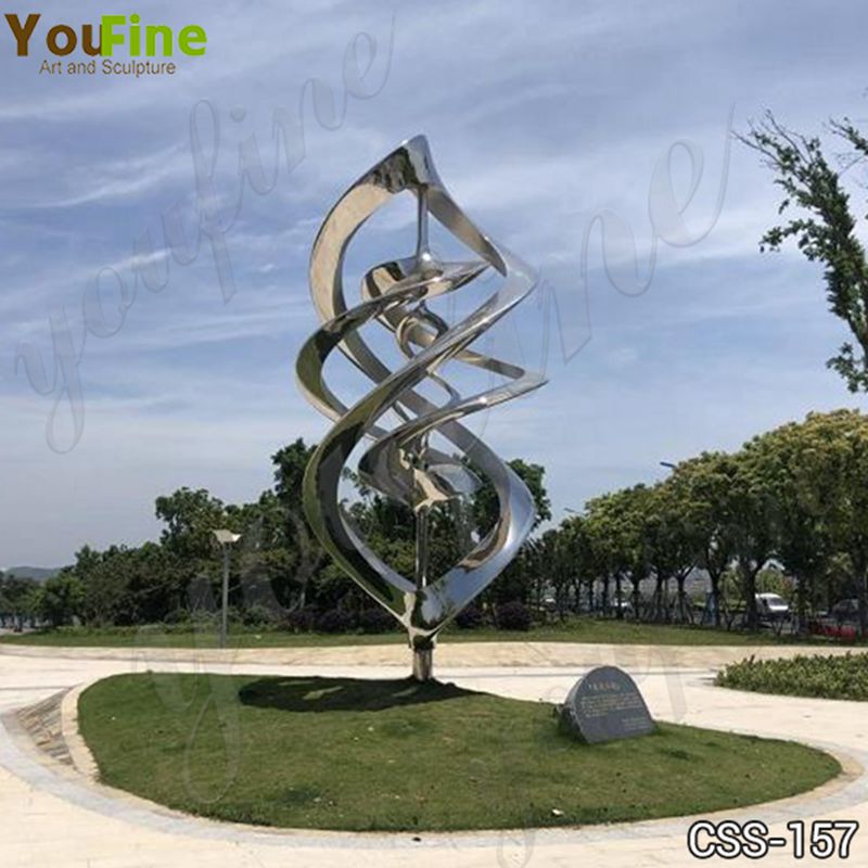 Stainless Steel Symmetry Sculpture High Polished Artwork for Sale CSS-157 - Garden Metal Sculpture - 1