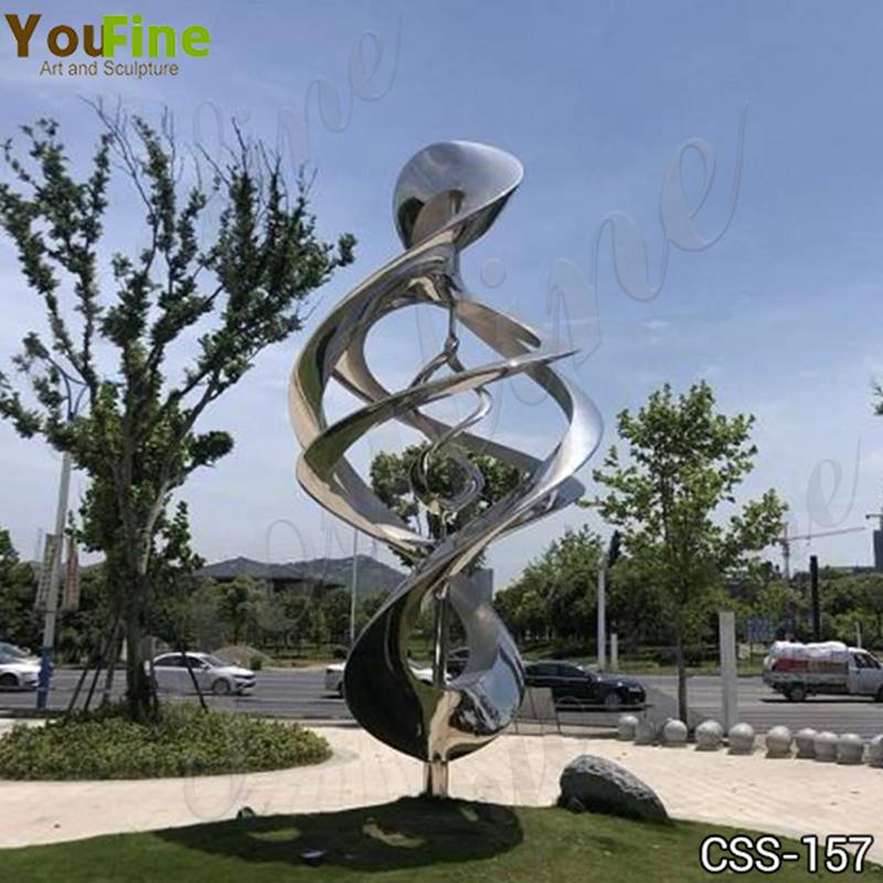 Stainless Steel Symmetry Sculpture High Polished Artwork for Sale CSS-157 - Garden Metal Sculpture - 3