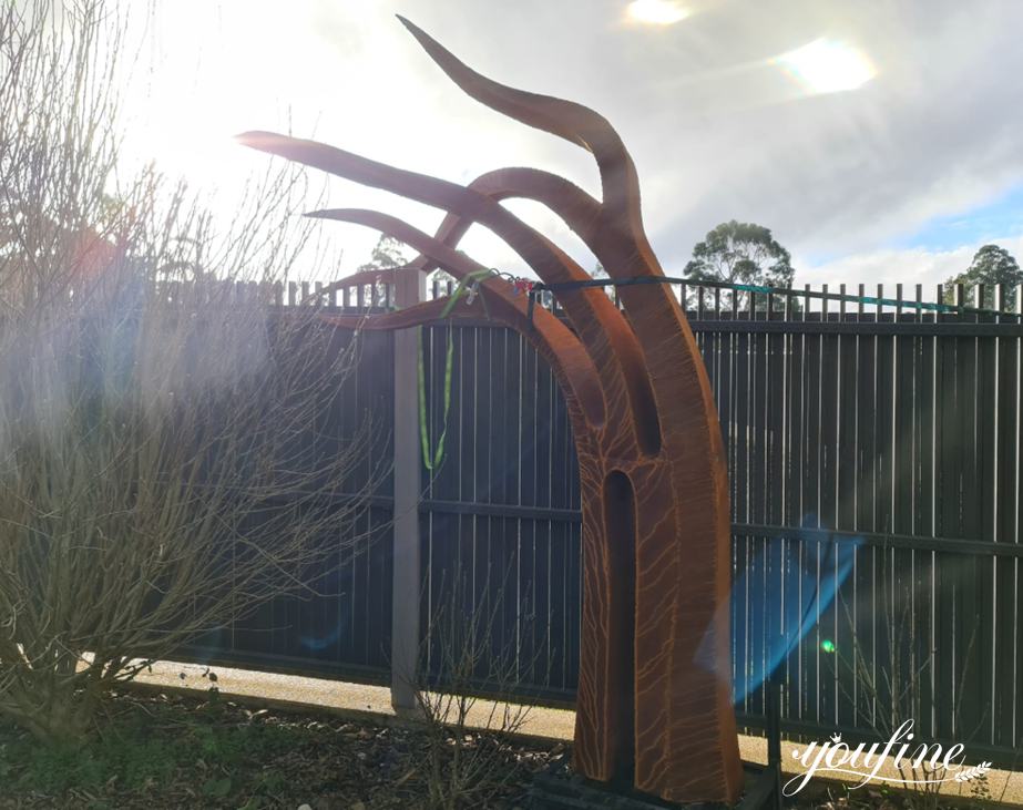 corten steel garden sculpture