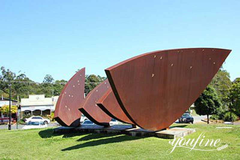 rusty garden sculpture