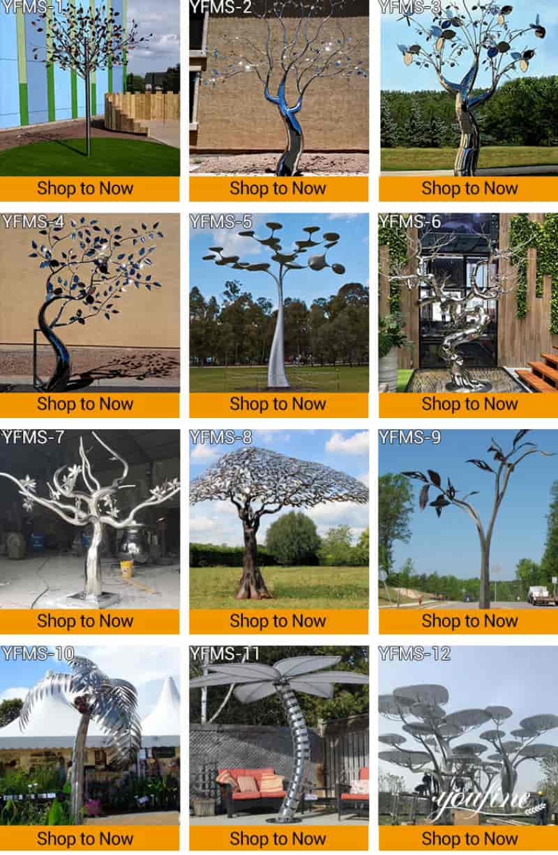 Stainless Steel Tree Sculpture Outdoor Art Decor Factory Supply CSS-139 - Garden Metal Sculpture - 3