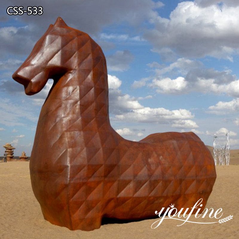 Abstract Animal Sculpture Corten Steel Outdoor Design Decor Wholesaler CSS-533