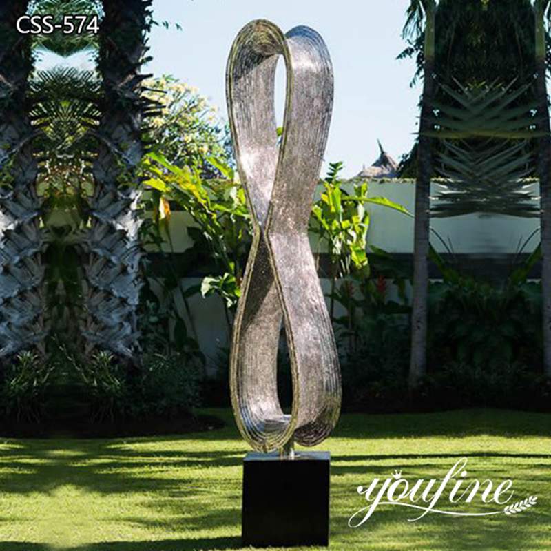 Abstract Modern Sculpture Stainless Steel Art Design Factory Supply CSS-574 - Center Square - 1