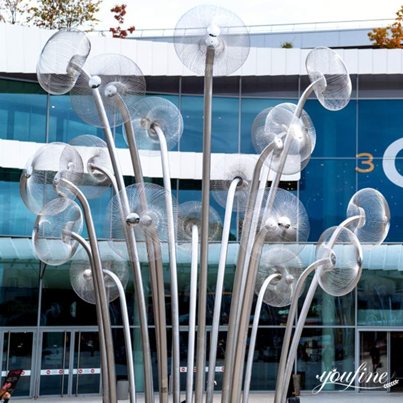 Metal Garden Flowers Bubble Forest Light Sculpture Outdoor Decor CSS-581 - Metal Flower Sculpture - 1